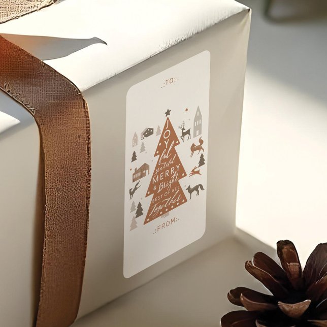 Woodland Forest Animals & Cosy Village To & From Label (Woodland Forest Animals & Cozy Village To & From Label)