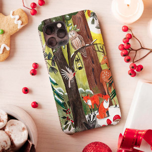 Woodland Forest Animals Cute Illustrated  iPhone 11 Case