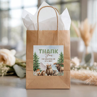 Woodland Forest Animals Favour Thank You Tag
