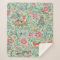 Woodland Forest Animals Mint Green Floral Pretty