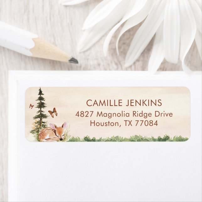 Woodland Forest Animals Return Address Label (Insitu)