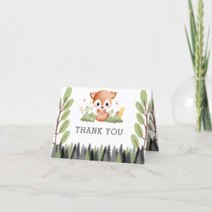 Woodland Forest Animals Thank You Card