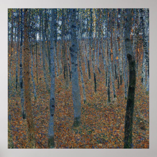Woodland Forest Art Gustav Klimt - Beech Grove Poster (Front)