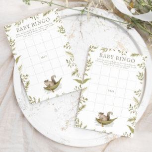 Woodland Forest Baby Shower Baby Bingo Game