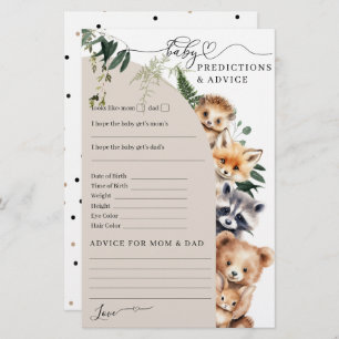 Woodland Forest Baby Shower Game