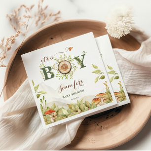 Woodland Forest Baby Shower Napkin