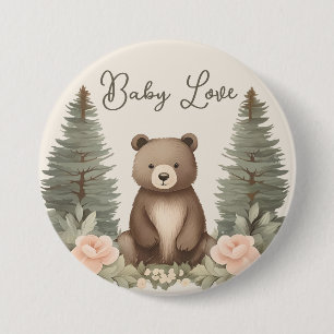 Woodland Forest Bear 7.5 Cm Round Badge