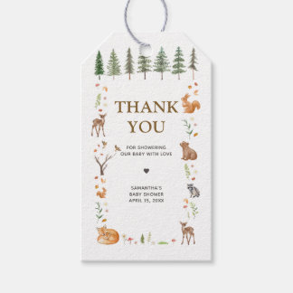 Woodland Forest Boho Baby Shower Favour Tags