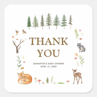 Woodland Forest Boho Baby Shower Sticker