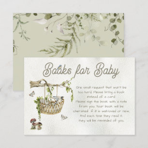 Woodland Forest Books for Baby Shower Invitation