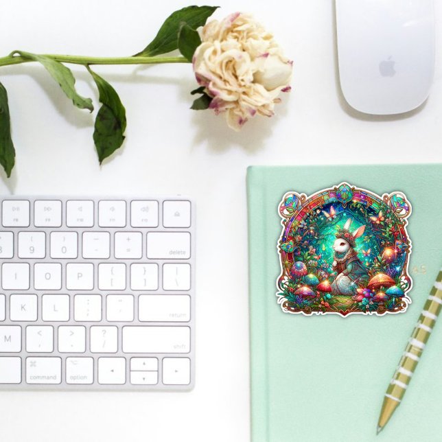 Woodland Forest Bunny Colourful Art Nouveau Easter (Creator Uploaded)