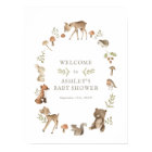 Woodland Forest Creatures Baby Shower Welcome
