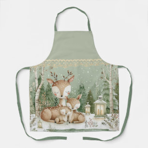 Woodland Forest Deer Family Apron