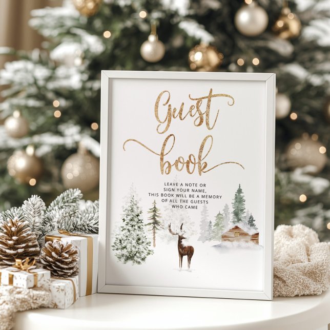 Woodland forest deer Guest book Sign (Creator Uploaded)