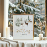 Woodland forest deer Sanitising Station Poster<br><div class="desc">Woodland forest deer Sanitising Station Poster.
Matching items available.</div>
