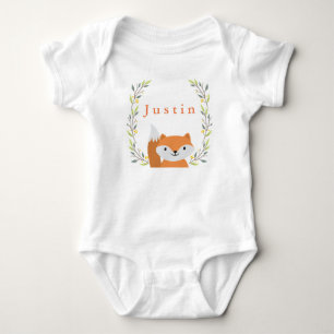 Woodland Forest Fox Baby Onsie Bodysuit