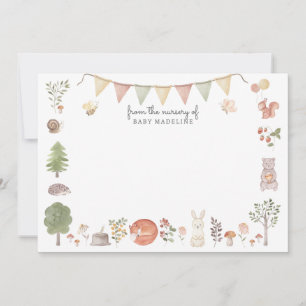 Woodland Forest Friends Nursery Note Card