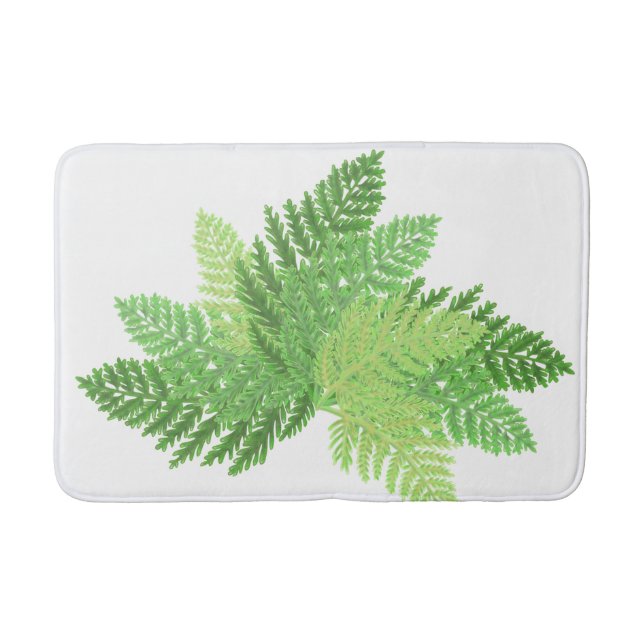 Woodland forest green ferns forest ferns bath mat (Front)