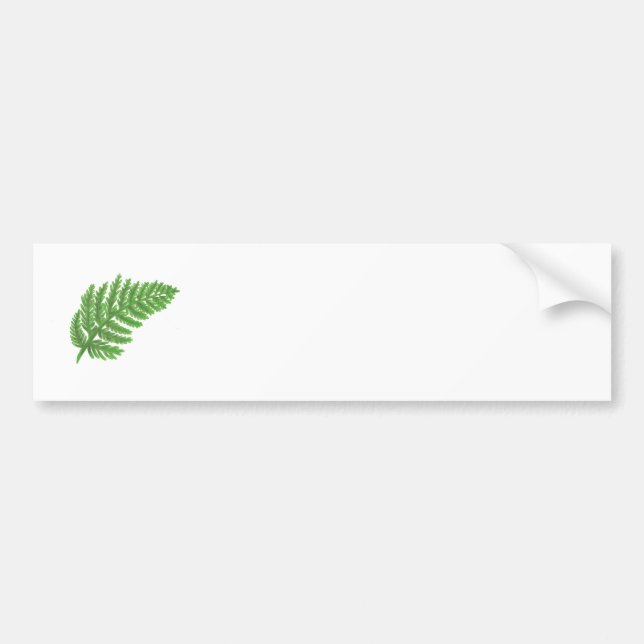 Woodland forest green ferns forest ferns bumper sticker (Front)
