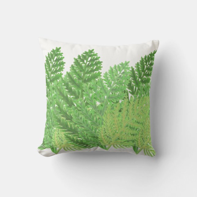 Woodland forest green ferns forest ferns cushion (Front)
