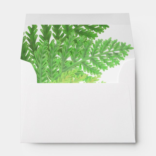 Woodland forest green ferns forest ferns envelope (Back (Bottom))