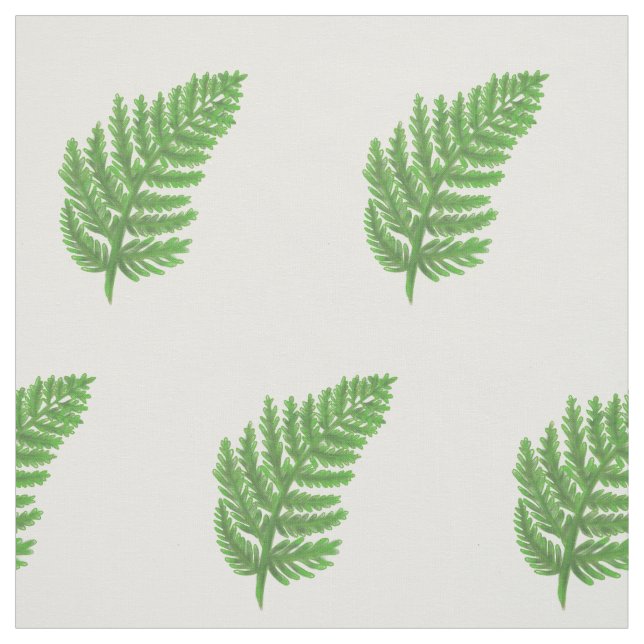 Woodland forest green ferns forest ferns fabric (Swatch)