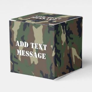 Woodland Forest Military Camouflage Favour Box