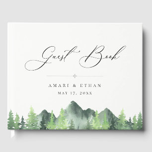 Woodland Forest Mountain Wedding Guest Book