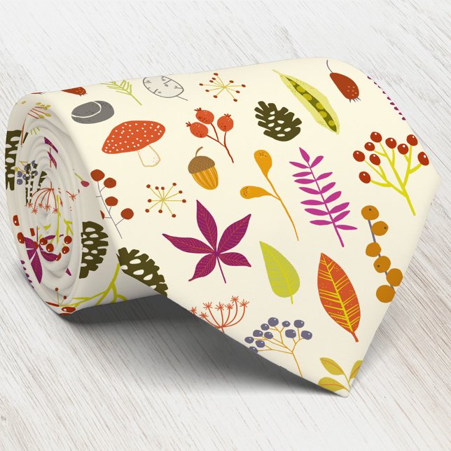 Woodland Forest Nature Tie (Autumn nature woodland forest pattern neck tie)