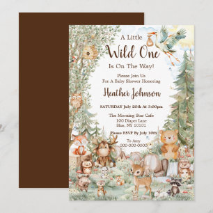 Woodland Forest Neutral Baby Shower Invitation