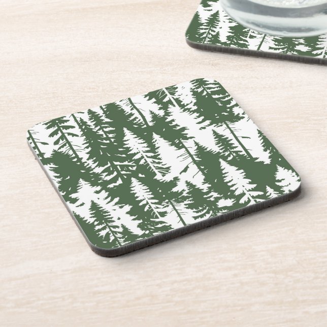 Woodland Forest Pattern Coaster (Left Side)