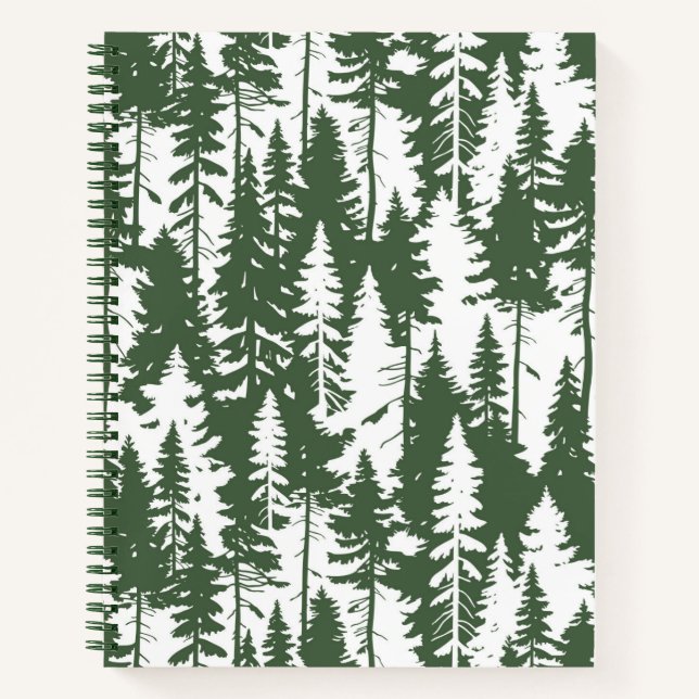 Woodland Forest Pattern Notebook (Front)