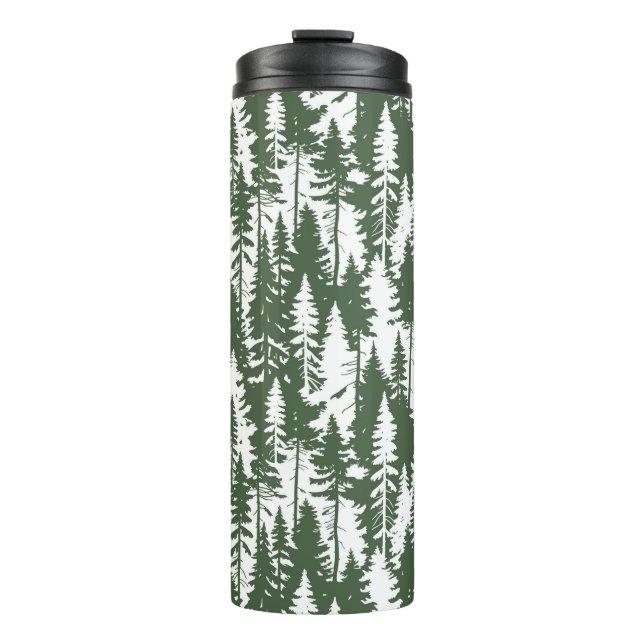 Woodland Forest Pattern Thermal Tumbler (Front)