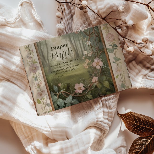 Woodland Forest Raffle Diapper Enclosure Card (Creator Uploaded)