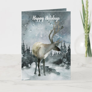 Woodland Forest Stag Holiday Greetings