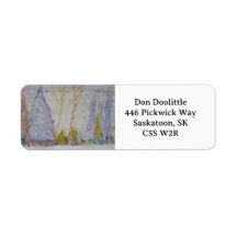 Woodland Forest Watercolor Shipping Labels
