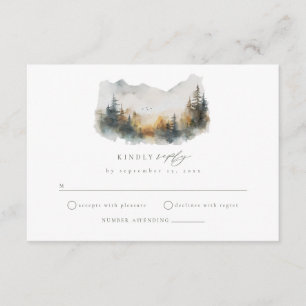 Woodland Forest Wedding RSVP Enclosure Card