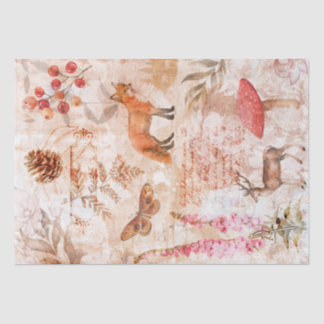 Woodland Forest Wildlife Fox Deer Decoupage Tissue Paper