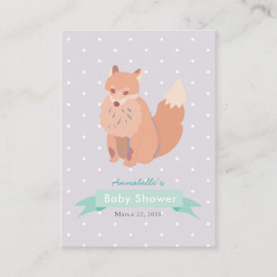 Woodland Fox Baby Shower Advice Card for Mummy