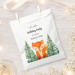 Woodland Fox Birthday Party Forest Favour Bag
