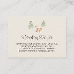 Woodland Fox Boy Display Shower Enclosure Card