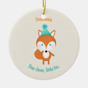Woodland Fox Ceramic Tree Decoration