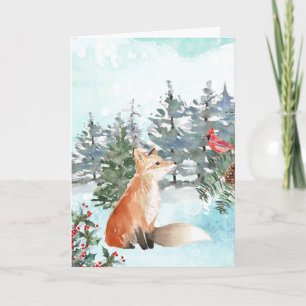 Woodland Fox Christmas Card