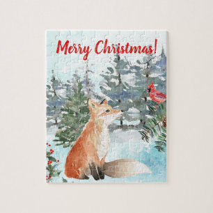 Woodland Fox Christmas Jigsaw Puzzle