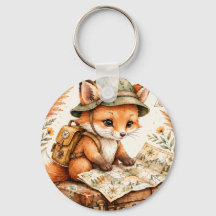 Woodland Fox Explorer Baby Shower Invitation, Wate