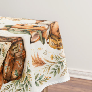 Woodland Fox Explorer Birthday Party Tablecloth