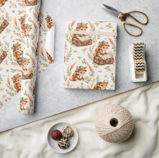 Woodland Fox Explorer Wrapping Paper