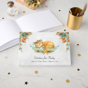 Woodland Fox   Forest Animal Baby Shower Guest Book