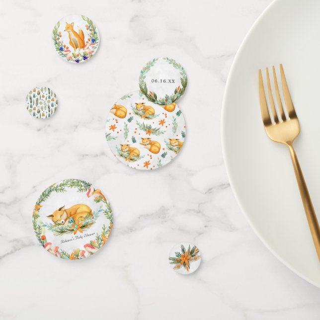 Woodland Fox | Forest Animal Party Confetti (Group)