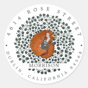 Woodland Fox & Hare | Return Address Label